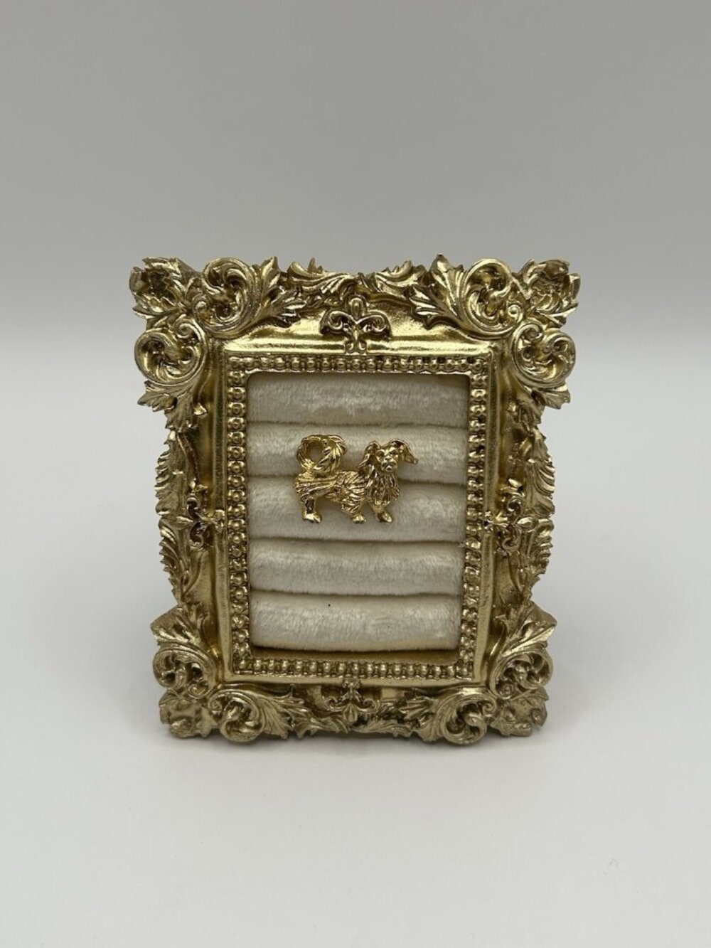 Vintage Dog Brooch Gold Tone Pin Pekingese Havanese Japanese Chin Shiz Tsu - Picture 2 of 6